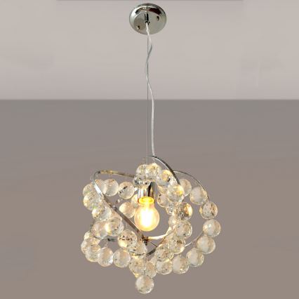 Lampadario di cristallo a sospensione VIOLETA 1xE27/15W/230V