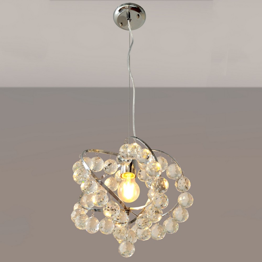 Lampadario di cristallo a sospensione VIOLETA 1xE27/15W/230V
