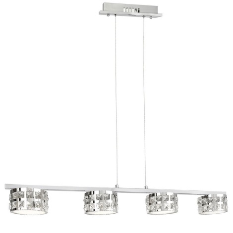 Lampadario di cristallo LED a sospensione con catena ALEX 4xLED/20W/230V