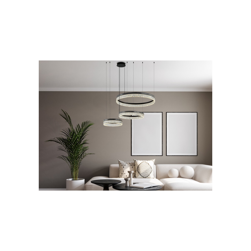 Lampadario di cristallo LED dimmerabile su cavo THALIA LED/120W/230V 3000-6000K + telecomando