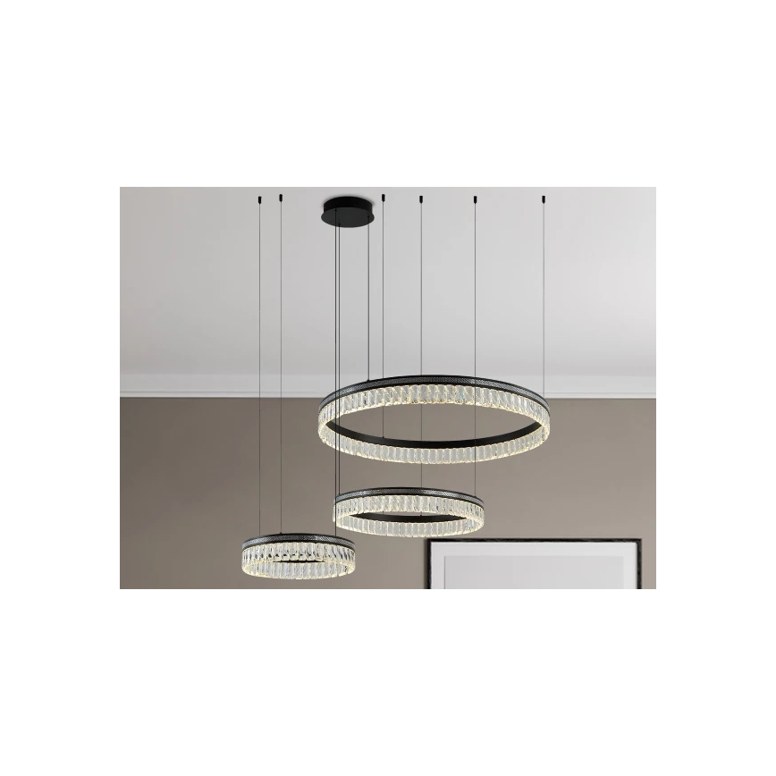 Lampadario di cristallo LED dimmerabile su cavo THALIA LED/120W/230V 3000-6000K + telecomando