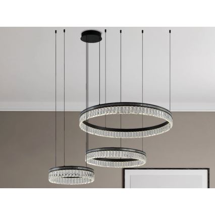 Lampadario di cristallo LED dimmerabile su cavo THALIA LED/120W/230V 3000-6000K + telecomando