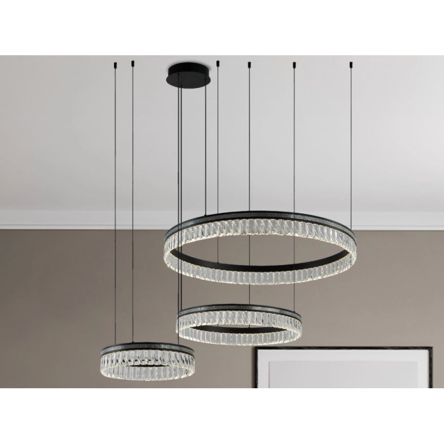 Lampadario di cristallo LED dimmerabile su cavo THALIA LED/120W/230V 3000-6000K + telecomando