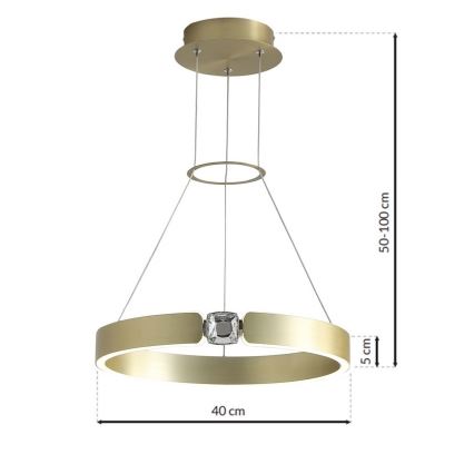 Lampadario di cristallo LED su corda SIRIUS LED/26W/230V