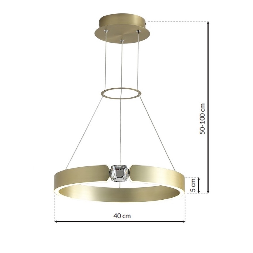 Lampadario di cristallo LED su corda SIRIUS LED/26W/230V