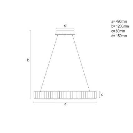 Lampadario LED dimmerabile a sospensione su cavo LED/75W/230V 3000-6500K Ø 49 cm + telecomando