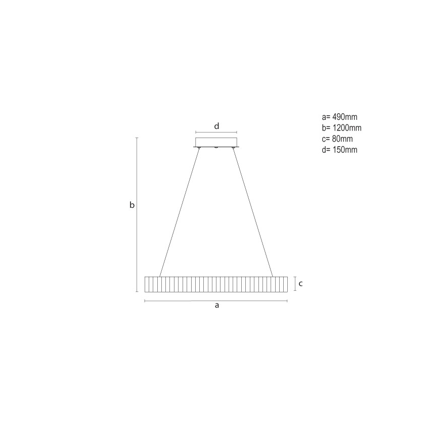 Lampadario LED dimmerabile a sospensione su cavo LED/75W/230V 3000-6500K Ø 49 cm + telecomando