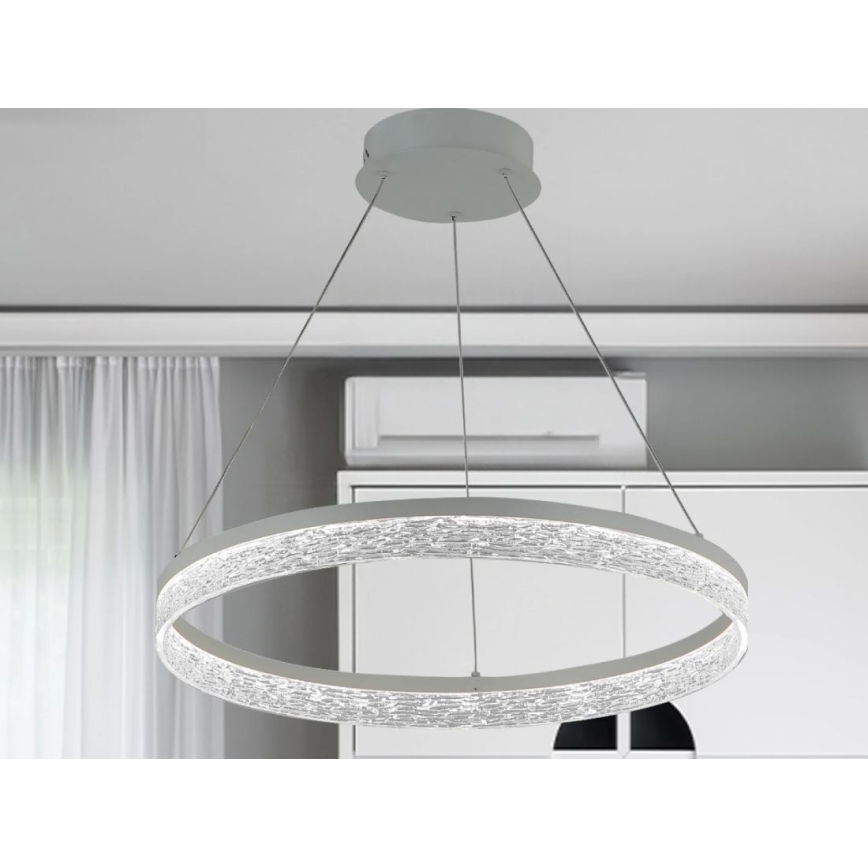 Lampadario LED dimmerabile a sospensione con cavo ALIANZ LED/60W/230V 3000-6000K, diametro 80 cm + telecomando