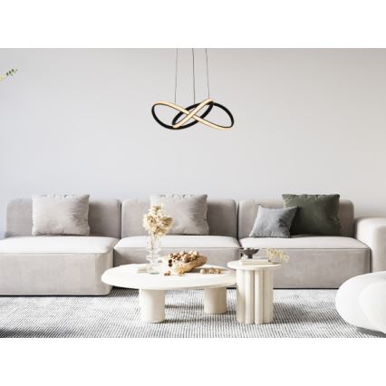 Lampadario dimmerabile a LED a sospensione con cavo, 65W, 230V, 3000-6500K, Ø 49 cm + telecomando