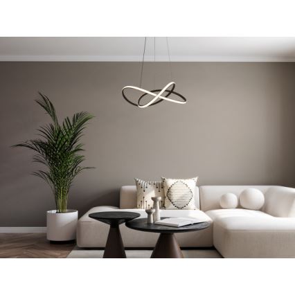 Lampadario dimmerabile a sospensione con cavo LED/85W/230V 3000-6500K diam. 60 cm + telecomando