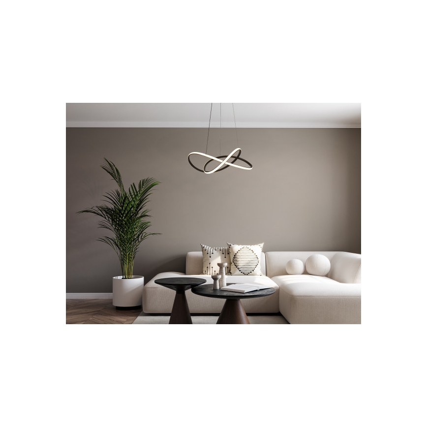 Lampadario dimmerabile a sospensione con cavo LED/85W/230V 3000-6500K diam. 60 cm + telecomando