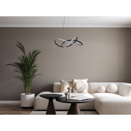 Lampadario dimmerabile a sospensione con cavo LED/85W/230V 3000-6500K diam. 60 cm + telecomando