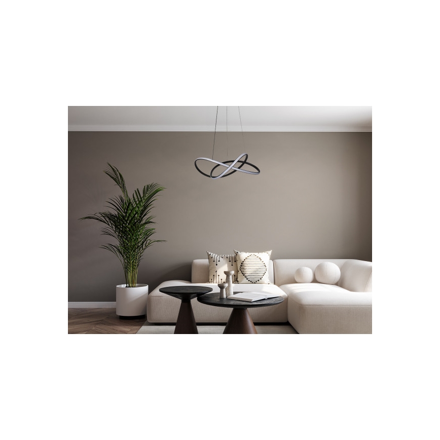Lampadario dimmerabile a sospensione con cavo LED/85W/230V 3000-6500K diam. 60 cm + telecomando