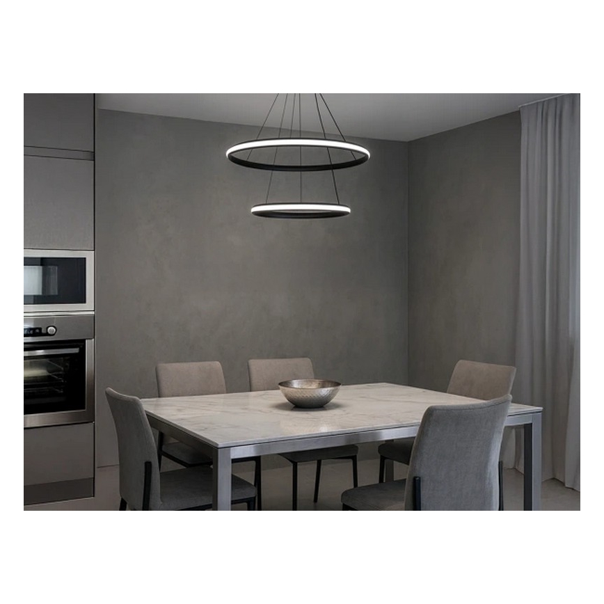 Lampadario LED dimmerabile a sospensione con cavo LED/90W/230V 3000-6500K Ø 60 cm + telecomando