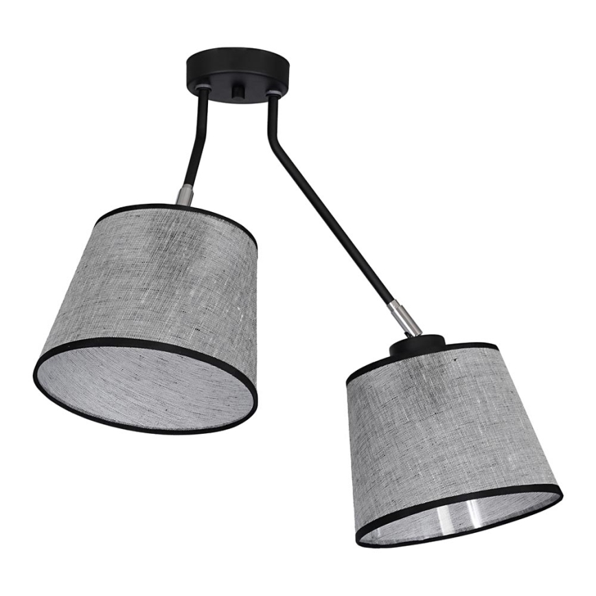 Lampadario fisso ASTA 2xE27/60W/230V nero