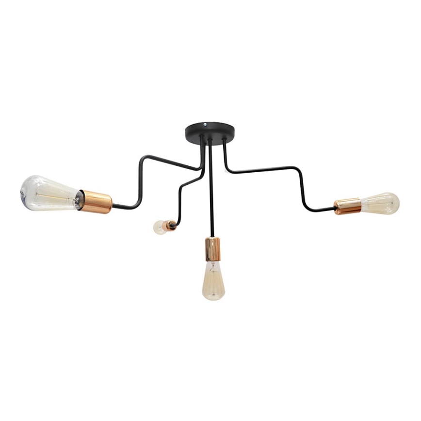 Lampadario fisso OXFORD 4xE27/15W/230V nero