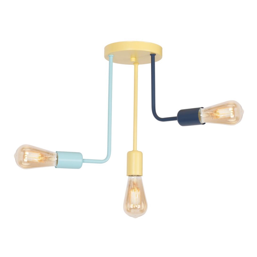 Lampadario fisso per bambini CANDELA 3xE27/60W/230V