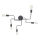 Lampadario fisso TUBE 5xE27/15W/230V