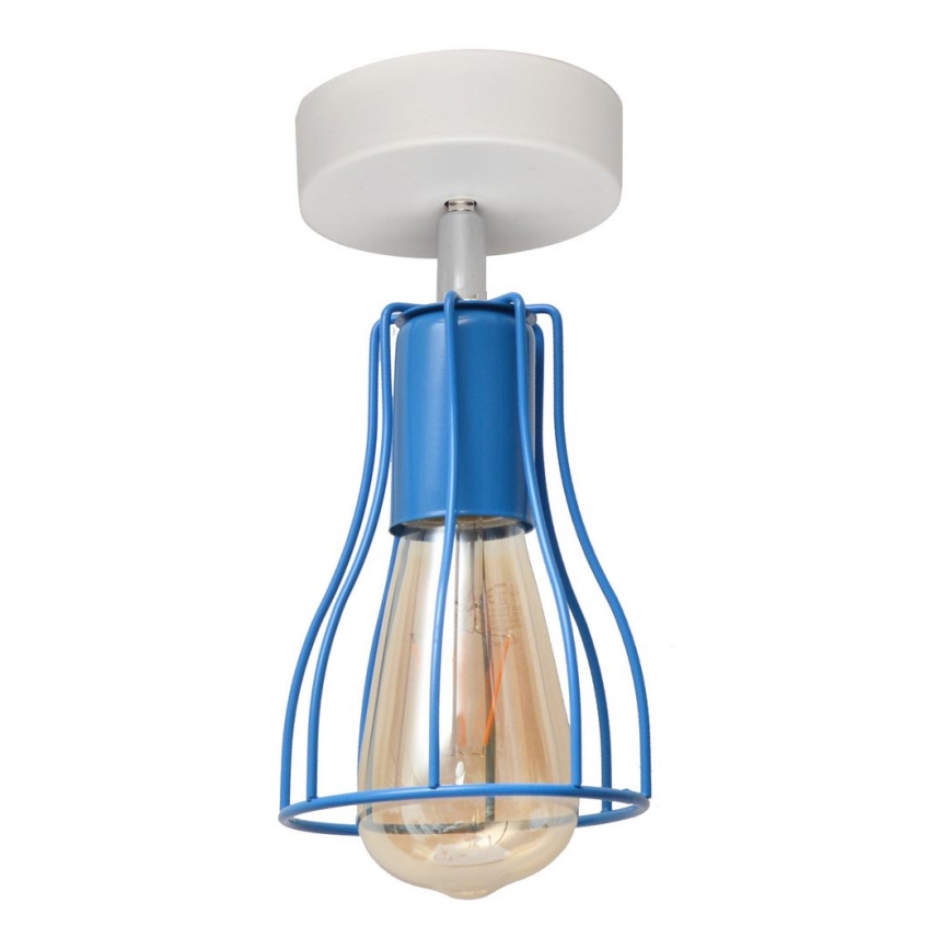 Lampadario fisso TUBE II 1xE27/15W/230V blu