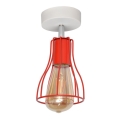 Lampadario fisso TUBE II 1xE27/15W/230V rosso