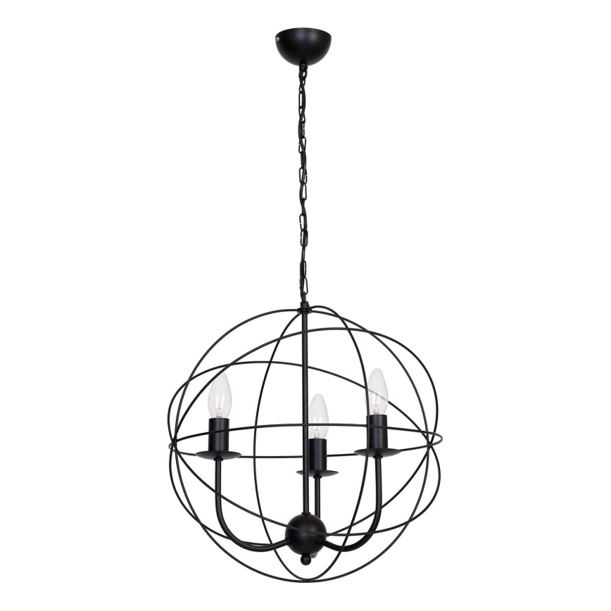 Lampadario GLOBE 3 3xE14/60W nero