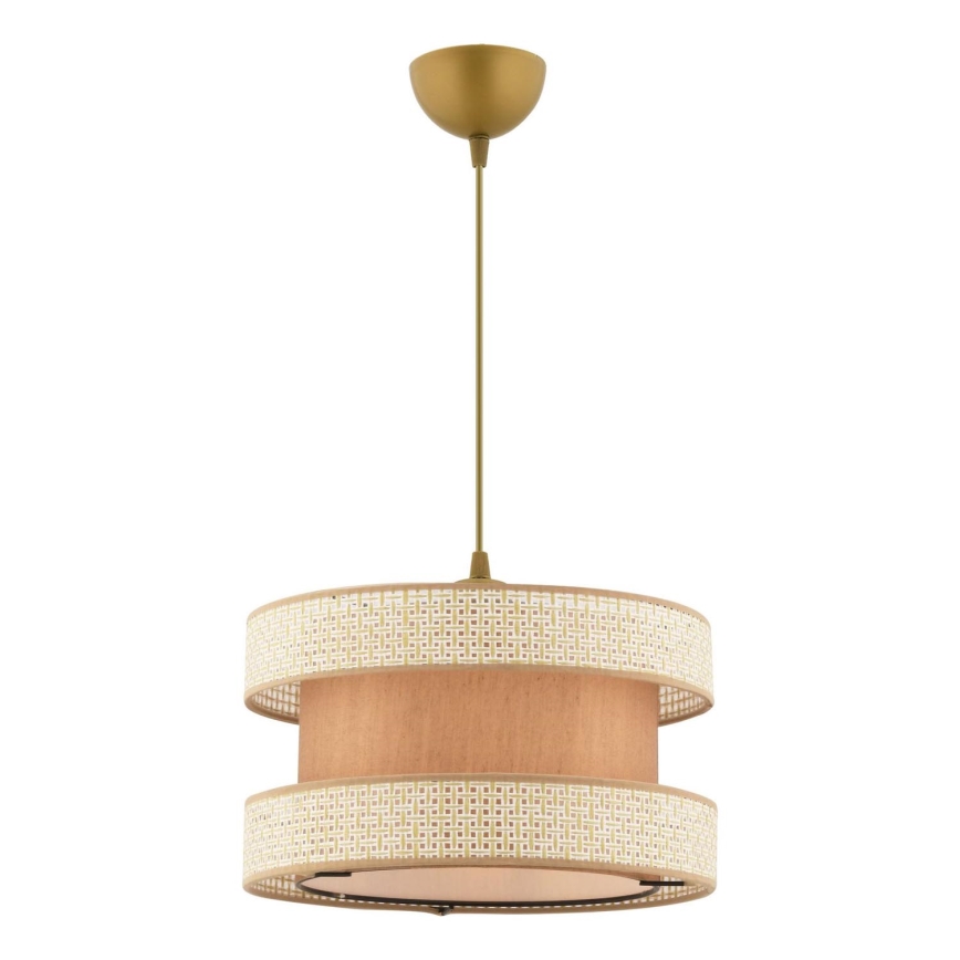 Lampadario HALO 1xE27/60W/230V beige/crema