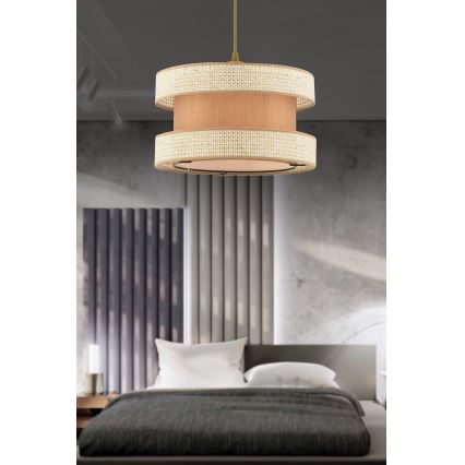 Lampadario HALO 1xE27/60W/230V beige/crema