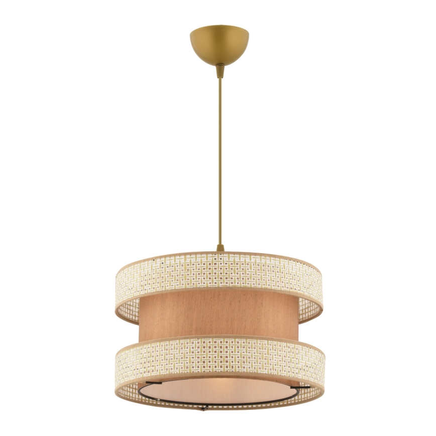 Lampadario HALO 1xE27/60W/230V beige/crema