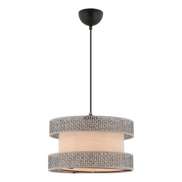Lampadario HALO 1xE27/60W/230V beige/grigio