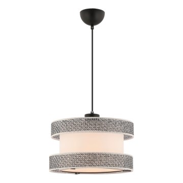 Lampadario HALO 1xE27/60W/230V crema/grigio