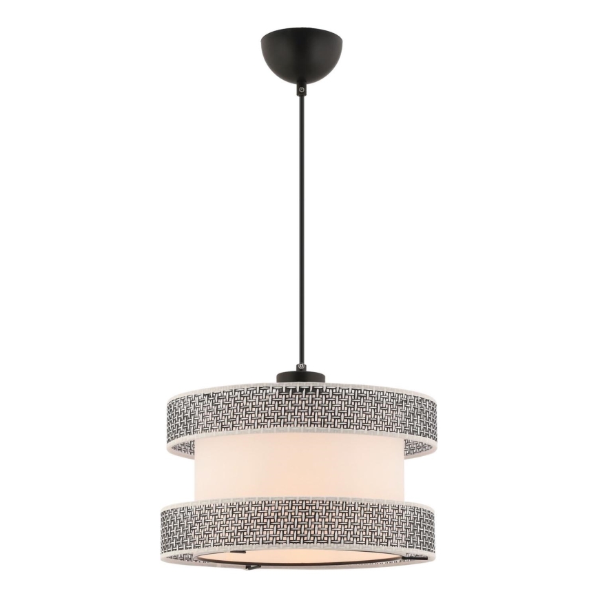 Lampadario HALO 1xE27/60W/230V crema/grigio