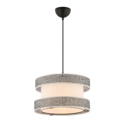 Lampadario HALO 1xE27/60W/230V crema/grigio