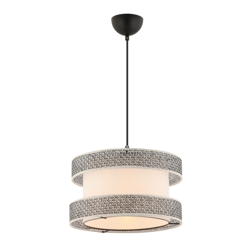 Lampadario HALO 1xE27/60W/230V crema/grigio