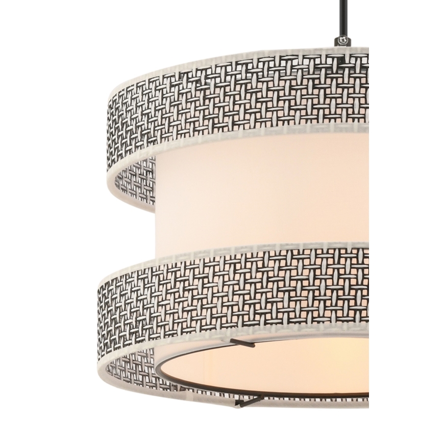 Lampadario HALO 1xE27/60W/230V crema/grigio