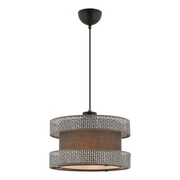 Lampadario HALO 1xE27/60W/230V marrone/grigio