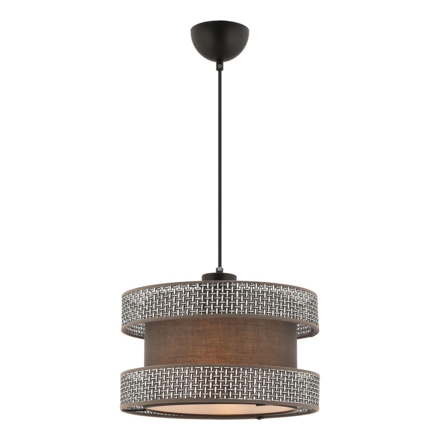 Lampadario HALO 1xE27/60W/230V marrone/grigio