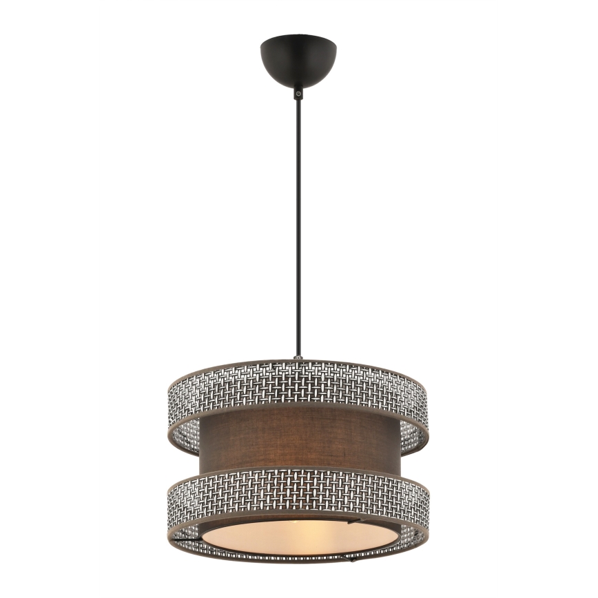 Lampadario HALO 1xE27/60W/230V marrone/grigio