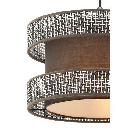 Lampadario HALO 1xE27/60W/230V marrone/grigio