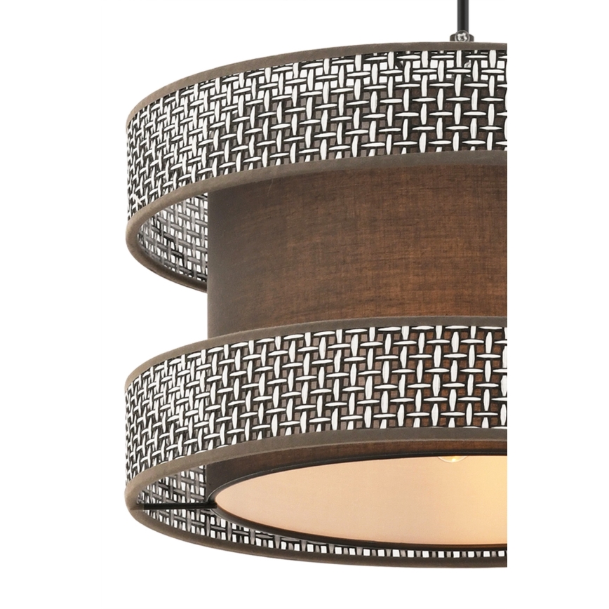 Lampadario HALO 1xE27/60W/230V marrone/grigio