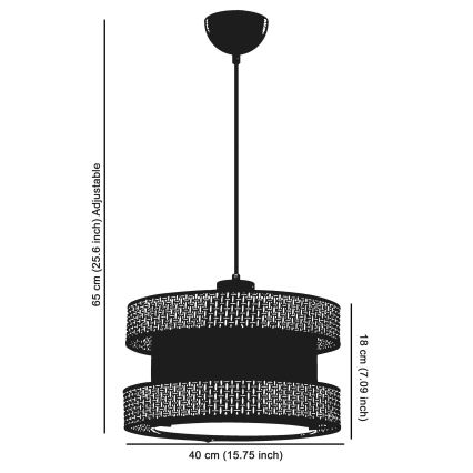 Lampadario HALO 1xE27/60W/230V marrone/grigio