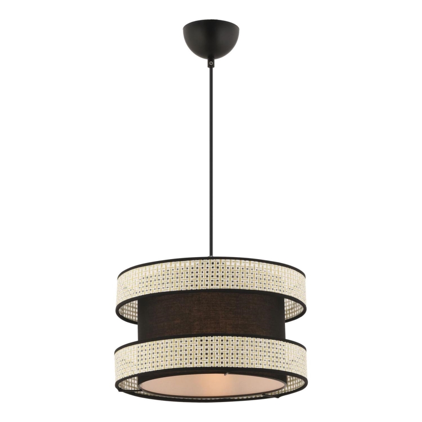 Lampadario HALO 1xE27/60W/230V nero/crema