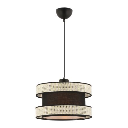 Lampadario HALO 1xE27/60W/230V nero/crema