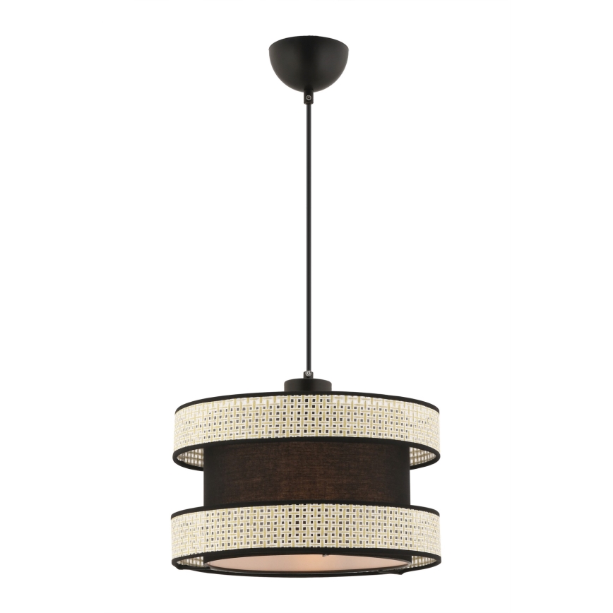 Lampadario HALO 1xE27/60W/230V nero/crema