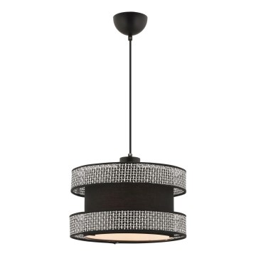 Lampadario HALO 1xE27/60W/230V nero/grigio