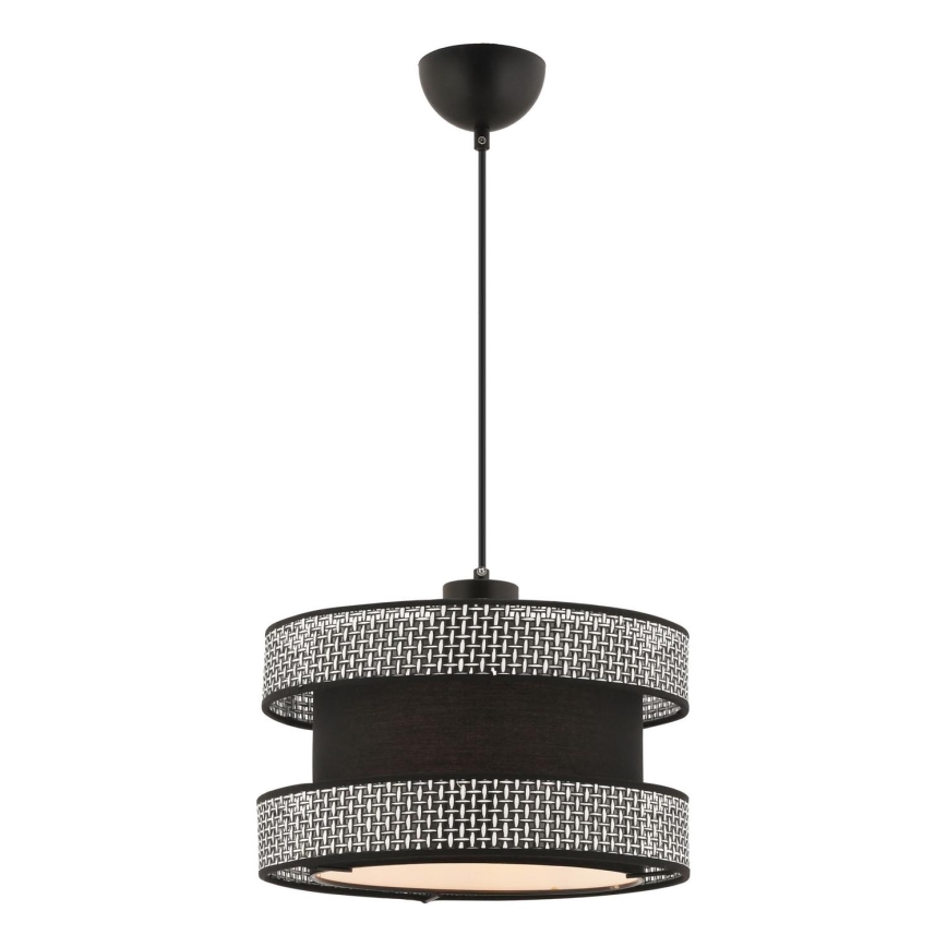 Lampadario HALO 1xE27/60W/230V nero/grigio