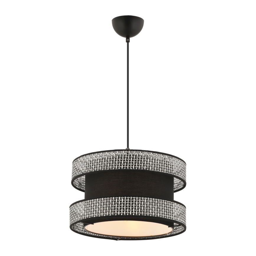 Lampadario HALO 1xE27/60W/230V nero/grigio
