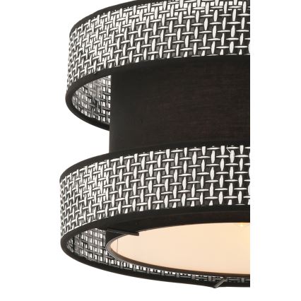 Lampadario HALO 1xE27/60W/230V nero/grigio