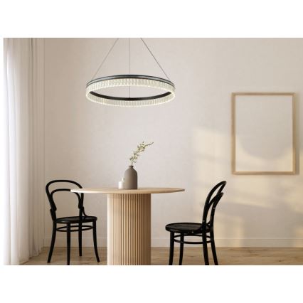 Lampadario in cristallo dimmerabile a sospensione su cavo THALIA LED/55W/230V 3000-6000K Ø 80 cm + telecomando