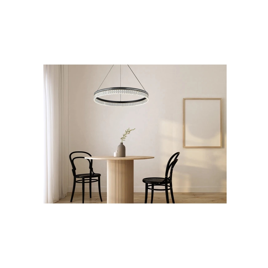 Lampadario in cristallo dimmerabile a sospensione su cavo THALIA LED/55W/230V 3000-6000K Ø 80 cm + telecomando
