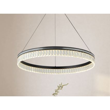 Lampadario in cristallo dimmerabile a sospensione su cavo THALIA LED/55W/230V 3000-6000K Ø 80 cm + telecomando